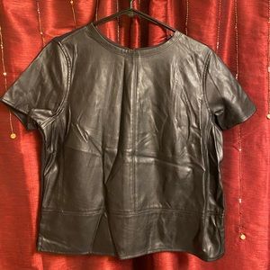 NWOT Loft leather top